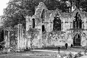 Les ruines de l'abbaye