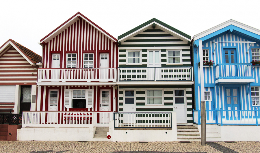 Maisons rayées de Costa Nova 2