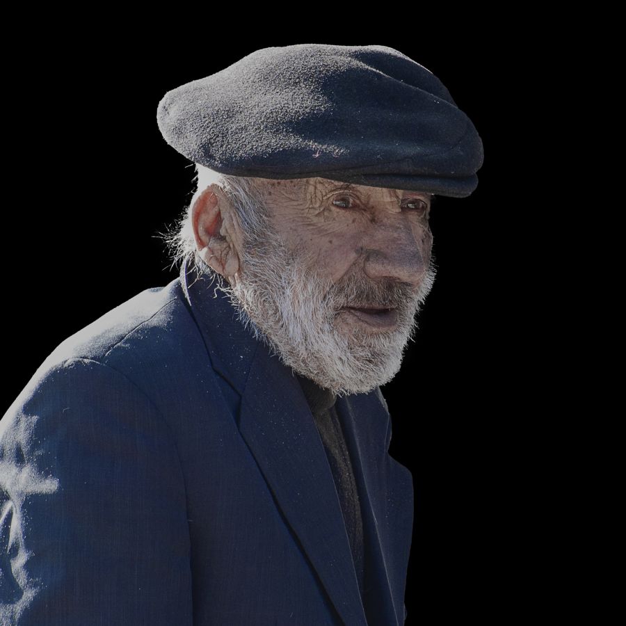 Viel homme à la casquette CLERC Monique